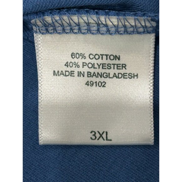 Blair Sleeveless Tank Top Blue Plus Sz 3XL Crewneck Cotton Blend Essentials - Picture 6 of 10